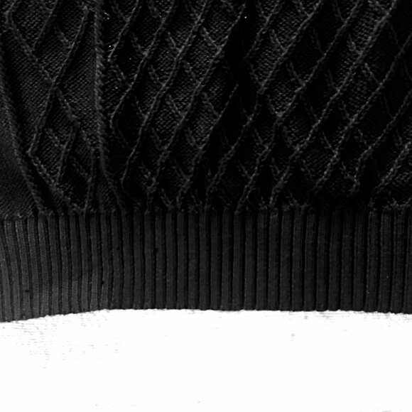 Men's Casual Button Mock-Neck Pullover Multi-Cable Sweater ~ Black (XL-2XL) NWT - Picture 8 of 13